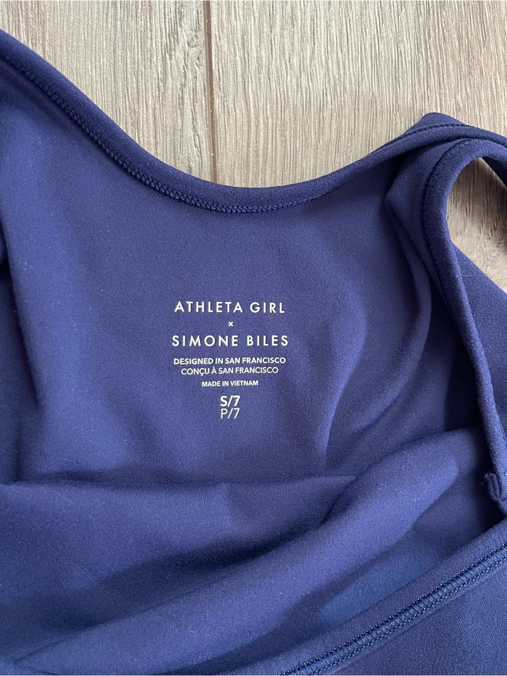 Athleta Girl x Simone Biles Size Small / 7 Navy Blue Wide Leg Jumpsuit - Picture 9 of 10